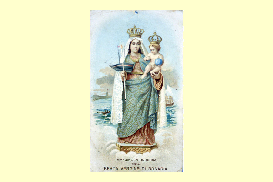Nostra Signora di Bonaria (CA)<br>
cromolitografia, prima metà sec. XX
foto 1