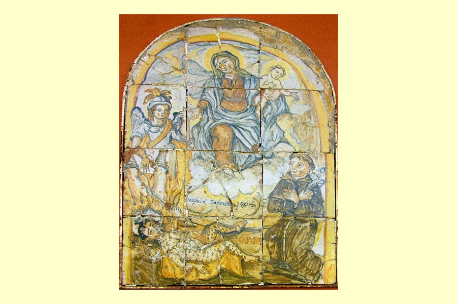 Vergine con Bambino, San Michele Arcangelo con demonio, sant’Antonio da Padova; Cusano Mutri (BN), a. 1804
foto 1